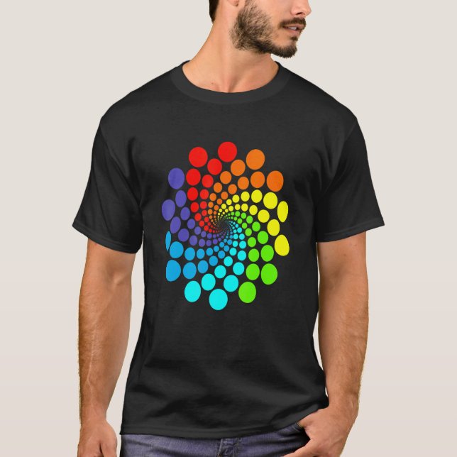 15. September Internationaler Dot Day Rainbow Polk T-Shirt (Vorderseite)