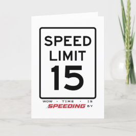 15. Speed Limit Geburtstagskarte Dankeskarte