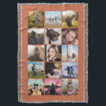 15 Square Foto Collage Keepake Terracotta Decke<br><div class="desc">15 quadratische Foto Layout Foto Collage werfen Decke perfekt für Ihre Instragram Fotos, mit benutzerdefinierten Rahmen. Ein Weihnachtsgeschenk für ein Uni-gebundenes Kind! Mehr Farben gibt es in meinem Laden. —template Fotos von— https://unsplash.com/@thepootphotographer https://unsplash.com/@goodmood77 https://unsplash.com/@jenn_azraimages https://www.pexels.com/u/josh-willink-11499/ https://unsplash.com/@jairoalzate https://unsplash.com/@mindyop https://unsplash.com/@gcalebjones https://unsplash.com/@jimmymystic https://pixabay.com/no/users/3194556-3194556/ https://unsplash.com/@jwwhitt juan galafa unsplash (entfernt) https://www.pexels.com/surfers https://unsplash.com/@thesollers https://unsplash.com/@shadypete https://unsplash.com/@kyleunderscorehead (entfernt)...</div>