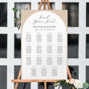 15 Tische Beige Arch Finden Sie Ihre Sitzkarte Poster