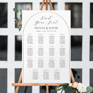 15 Tische Gold Arch Finden Sie Ihre Sitzkarte Poster