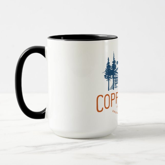 15 Unze. Coppercreek Lager-Logo-Tasse Tasse (Links)