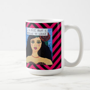 15 Unze MUG-I STEIGT, ABER ICH LEHNE ab ZU GLÄNZE Kaffeetasse