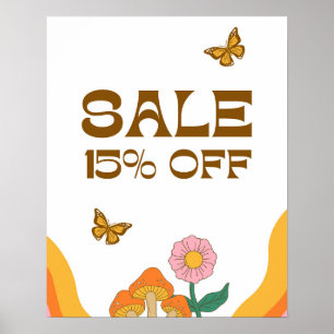 15% Verkauf, Einzelhandelswerbung, Verkauf im Herb Poster