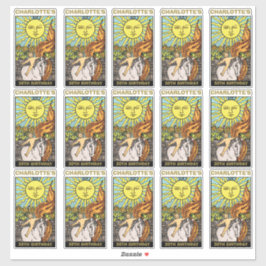 15 x 30. Geburtstag Sun Tarot Card Name & Foto Aufkleber