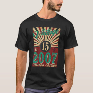 15 Year Old Vintage 2007 Limited Edition 15Th Birt T-Shirt