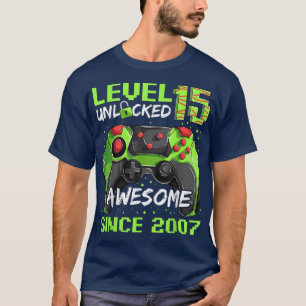 15 Years Old Gamer Man Birthday, Awesome Since 20 T-Shirt