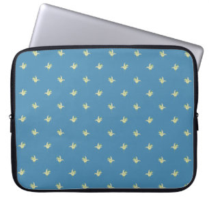 15-Zoll-Laptop-Sieb: Lilies of the Valley, blau Laptopschutzhülle