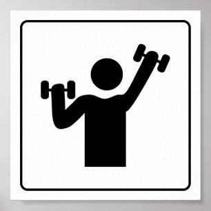 15G GYM HEALTHY ATHLETE ICON FITNESS EXCERCISE WEI POSTER