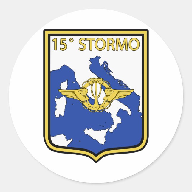 15o Stormo Runder Aufkleber (Vorderseite)