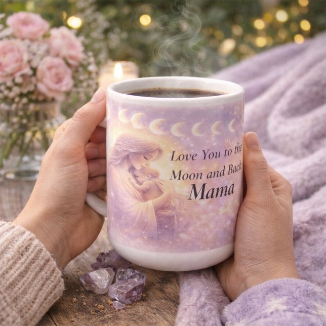 15oz Celestial Mama Mug, Moon Phase Mom Gift Kaffeetasse (Von Creator hochgeladen)