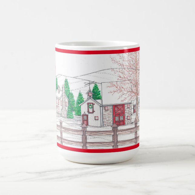 15oz Stone Farm Weihnachtsfest Tasse (Mittel)