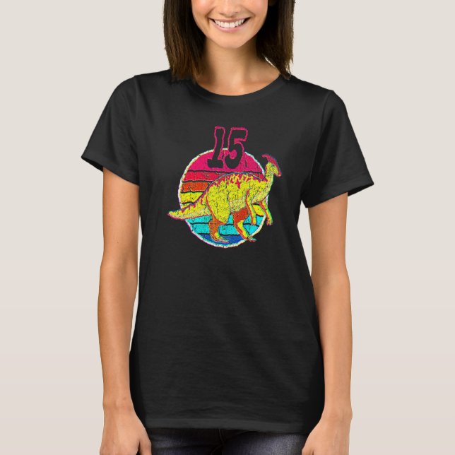 15th Birthday I Parasaurolophus I Family Matching T-Shirt (Vorderseite)