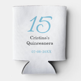 15th quinceanera birthday blue black bold letter n dosenkühler
