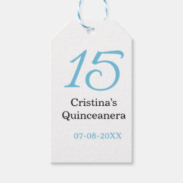 15th quinceanera birthday blue black bold letter n geschenkanhänger