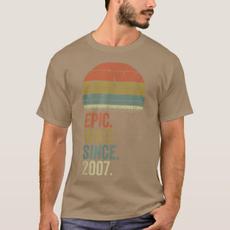 15th Wedding Anniversary Women s, Epic Wife Since  T-Shirt