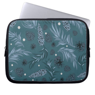 15Weihnachtsmuster, Kiefer Schnee 12 Laptopschutzhülle