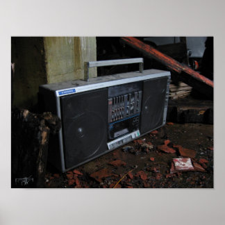 15x11 Boom Box Print Poster