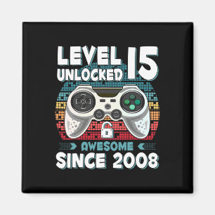 15yr Bday Son Boy Funny Gamer 15. 15. Magnet