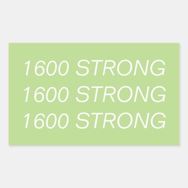 1600 STARKER STICKER (Vorderseite)