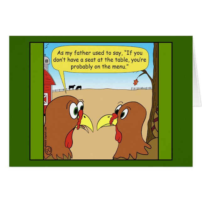 1606 Sitzplatz am Erntedank, Cartoon (Vorderseite (Horizontal))