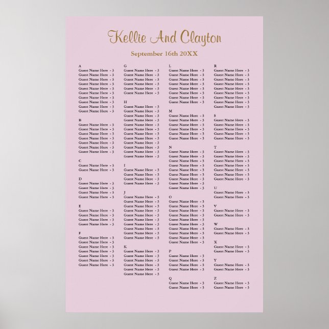 160 Lila einfache Hochzeitssattelkarte Poster (Vorne)