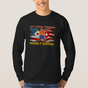 160. Signal Brigade Signal Corp American Flag Cam T-Shirt