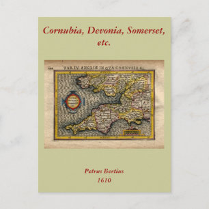 1610 Karte von Cornwall, Devon, Somerset, etc...