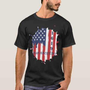 1619 Flagge unserer Vorfahren Amerika T-Shirt
