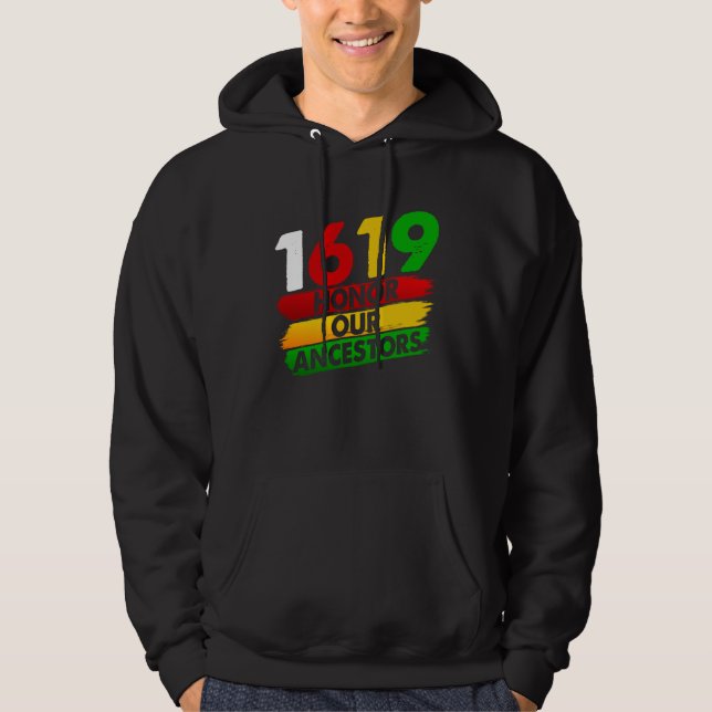 1619 Our Ancestors African American Pride Black Hi Hoodie (Vorderseite)