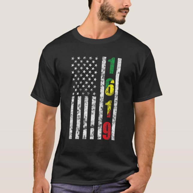 1619 Unsere Vorfahren Afrikanischer amerikanischer T-Shirt (Vorderseite)