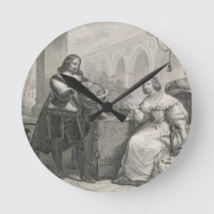 (1626-89) Königin Christinas Schweden, von einer Runde Wanduhr
