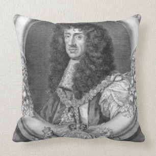 (1630-85) König Charles-II Großbritannien und Zo Kissen
