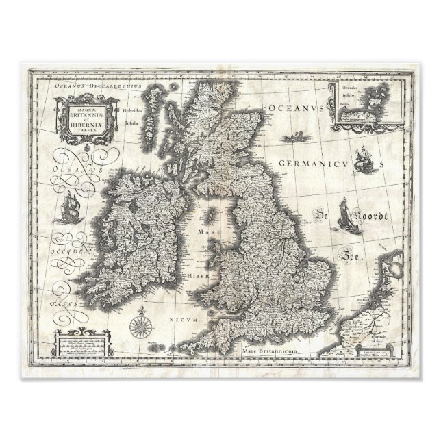 1631 Map of the British Isles by Joan Blaeu Fotodruck (Vorne)
