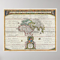 1650 Jansson Karte der antiken Welt