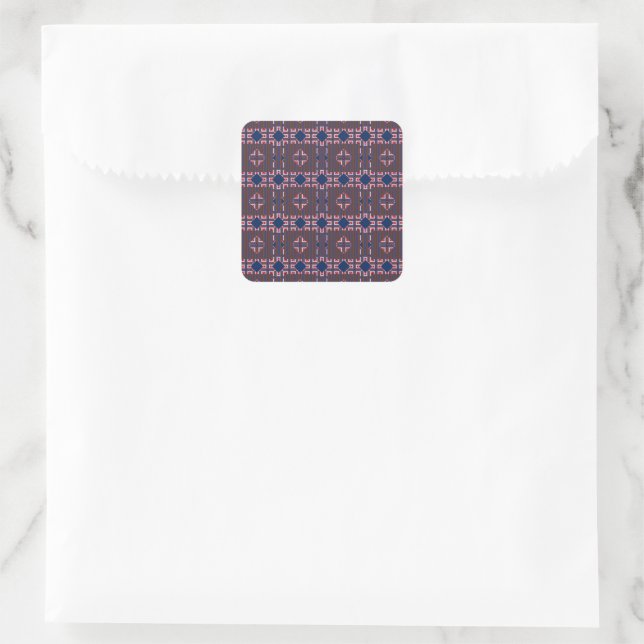 165 QUADRATISCHER AUFKLEBER (Tasche)
