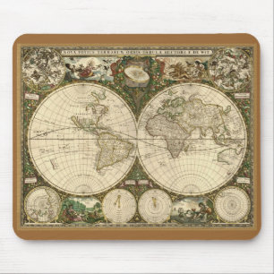 1660 Frederick de Wit Old World Map Mousepad