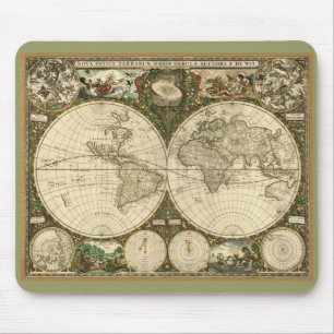 1660 Frederick de Wit Old World Map Mousepad