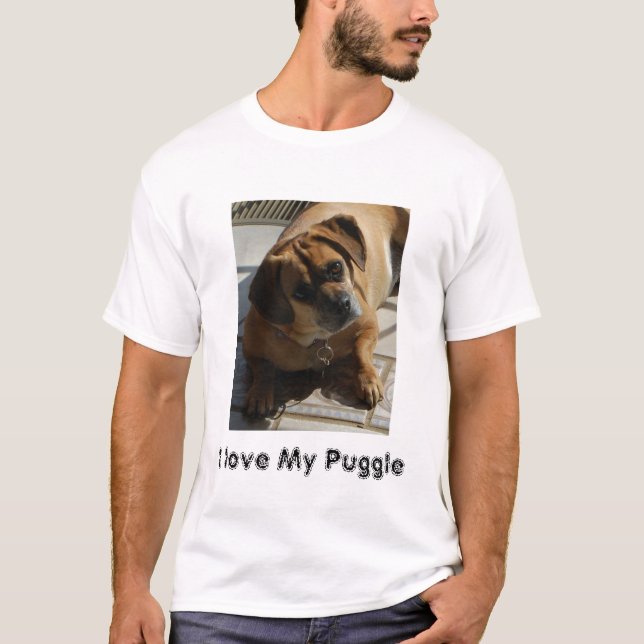 167, i-Liebe mein Puggle T-Shirt (Vorderseite)