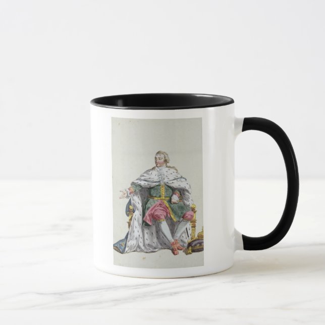 (1682-1718) König Charles-XII Schweden von 'Receu Tasse (Rechts)