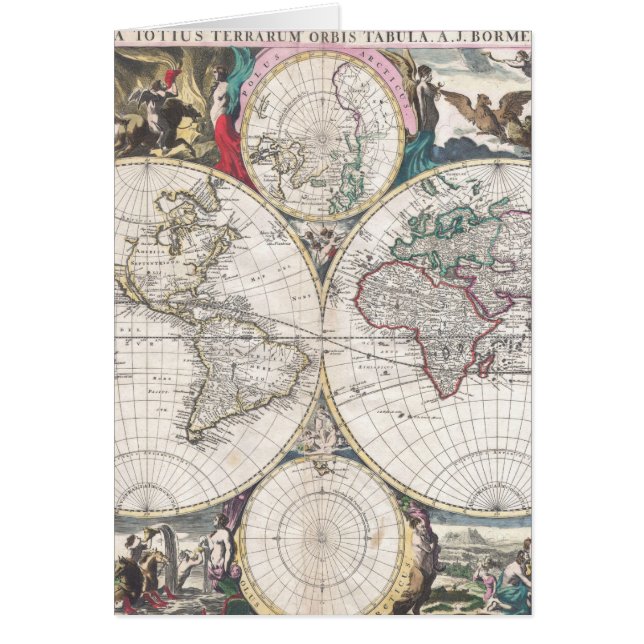 1685 Bormeester Map of the World (Vorne)