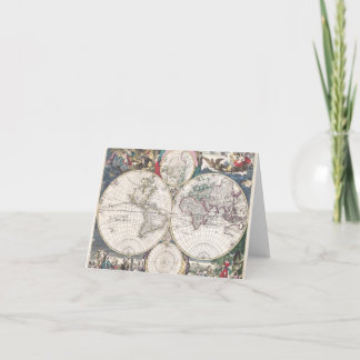 1685 Bormeester Map of the World Karte