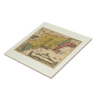 1685 Map - New Belgium, The New World, New England Fliese