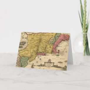 1685 Map - New Belgium, The New World, New England Karte