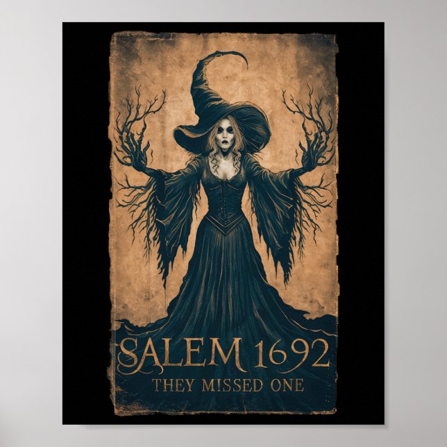 1692 fehlte ein Halloween-Feminist Hexentria Poster (Vorne)