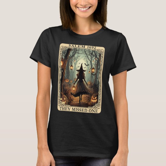1692 Halloween Sie verpassten eine Tarot Card Wo T-Shirt (Vorderseite)