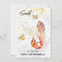 *~* 16 16 . GEBURTSTAG Floral Mermaid Geburtstag