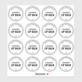 16 1,9 Zoll Klare Lippen-Balken-Etiketten Aufkleber