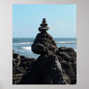 16×20 Felsenturm Jeju Island Korea Fotoabzug Poster