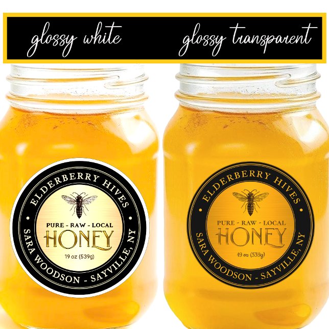 (16) 3" Glossy PVC Queen Bee Honey Mason Jar Label (Von Creator hochgeladen)